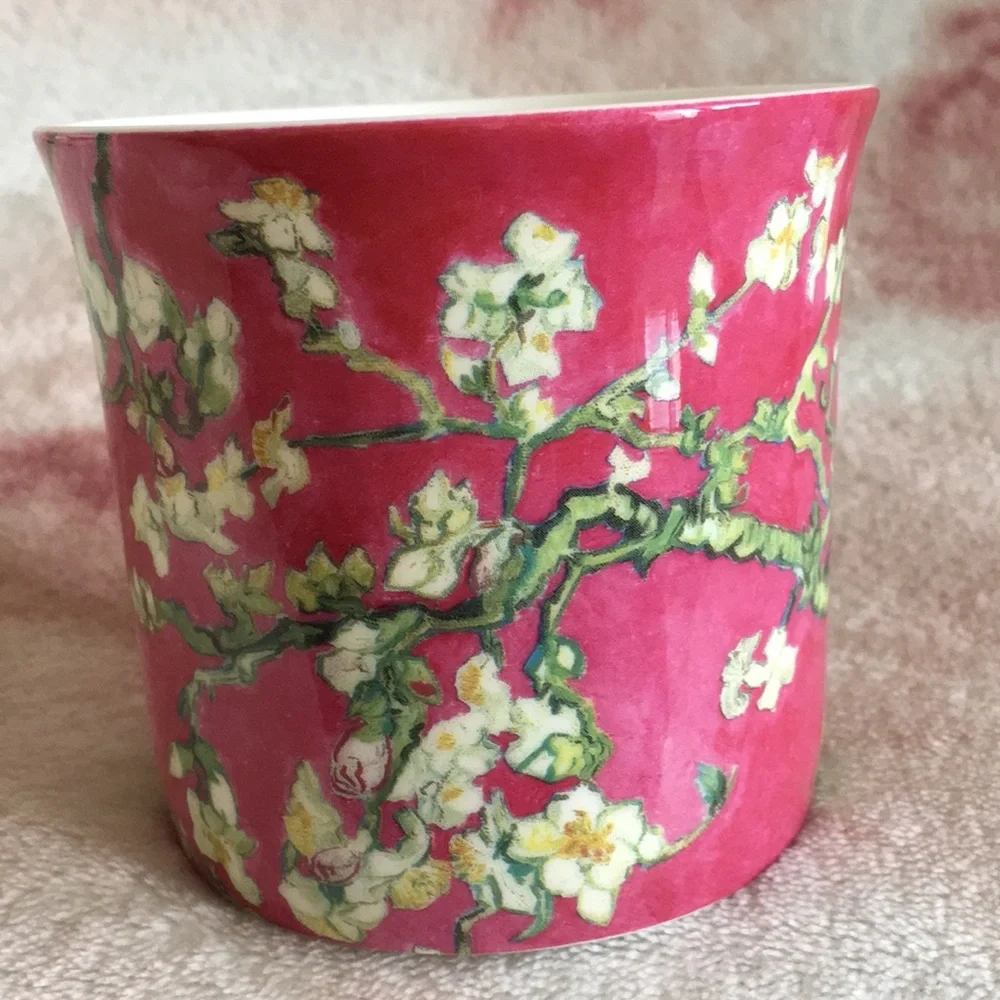 Stechcol Gracie Bone China Ivory Blossoms on Pink Tea Cup NWT 3.25x3.5” - Picture 7 of 16